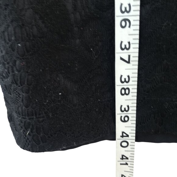 Ann Taylor Black Lace Overlay Dress Knee Length Sheath  Sleeveless Size 14 - Picture 8 of 14